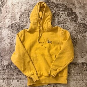 Stussy Mustard Yellow Men's Hoodie Size Small